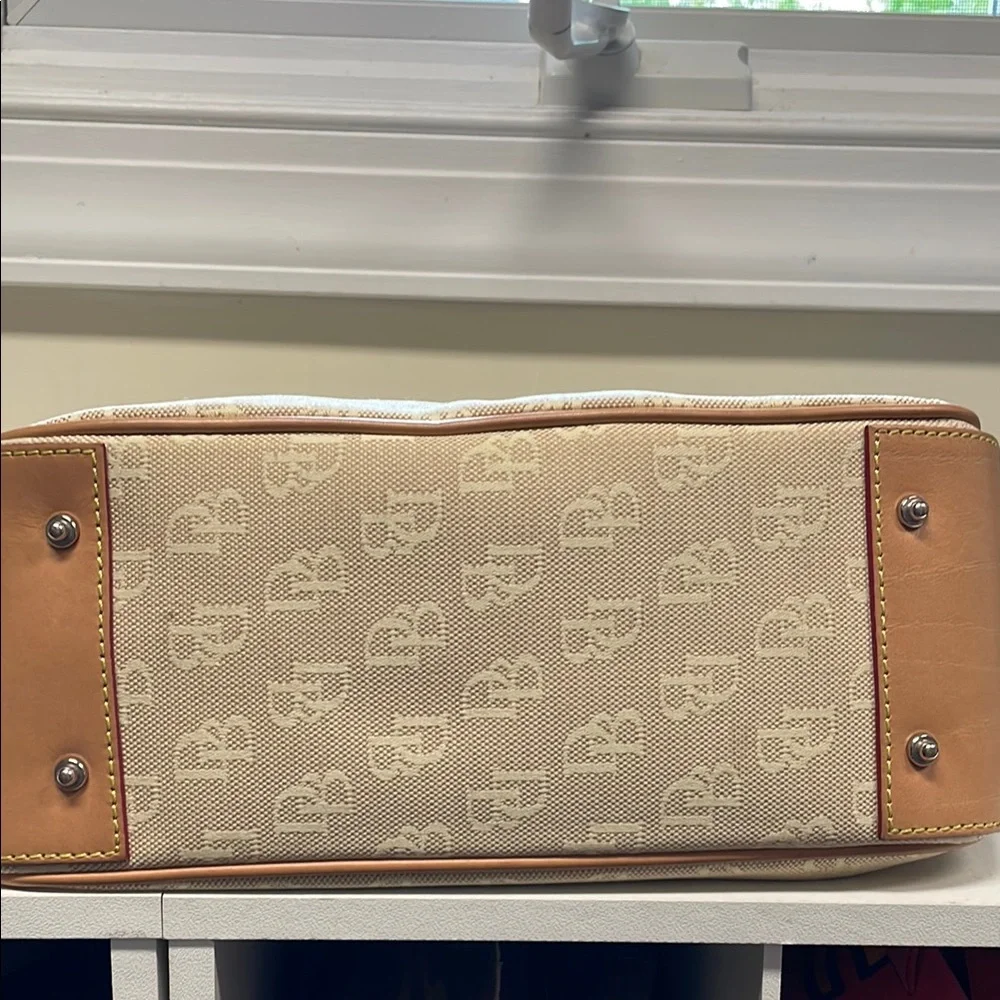 Dooney & Burke beige and tan Tote Bag